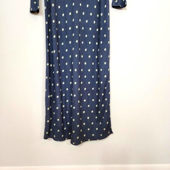 NWT Ted Baker Meegwin Ditsy Spot Jersey Midi Side Slit Stretch Dress  8-10 Or 3 - Picture 8 of 12